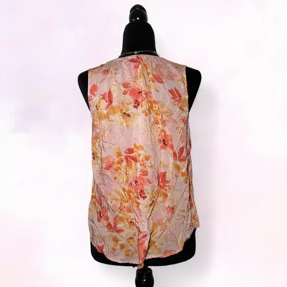 Point Zero Floral Tank Top Summer Casual - Picture 5 of 5